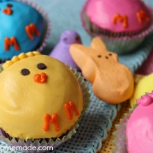 Peeps Cupcakes :: Instructions on HoosierHomemade.com