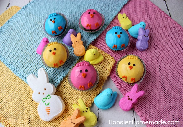 Peeps Cupcakes :: Instructions on HoosierHomemade.com