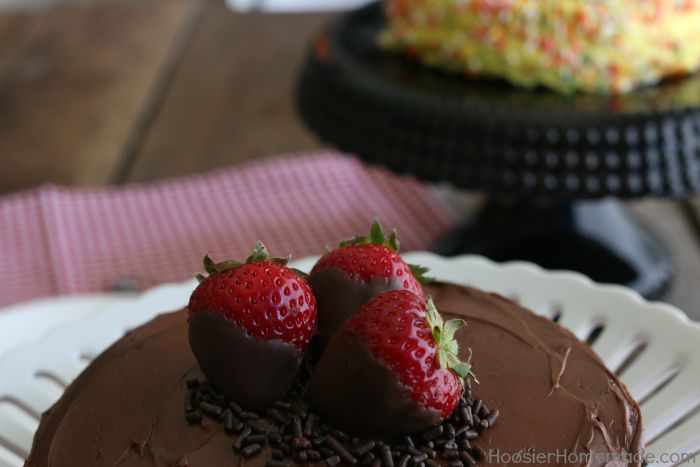 Perfect Size Cake.strawberries