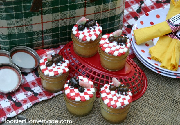 Picnic Ant Cupcakes in Jar | Recipe on HoosierHomemade.com