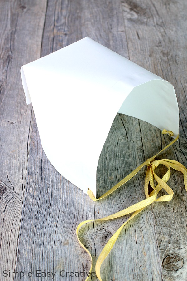 diy paper bonnet