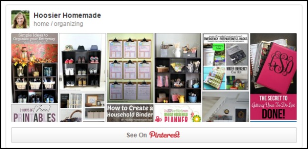 Pinterest Home Organizing Board