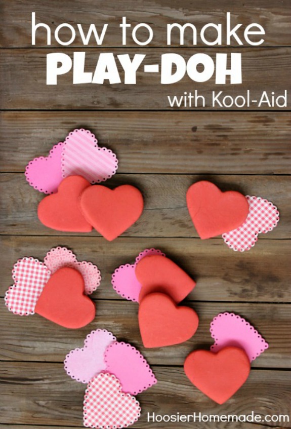Homemade Play-Doh - made with ingredients you have in your kitchen! The kids will have a blast with this soft and smelly dough! Pin to your DIY Board!
