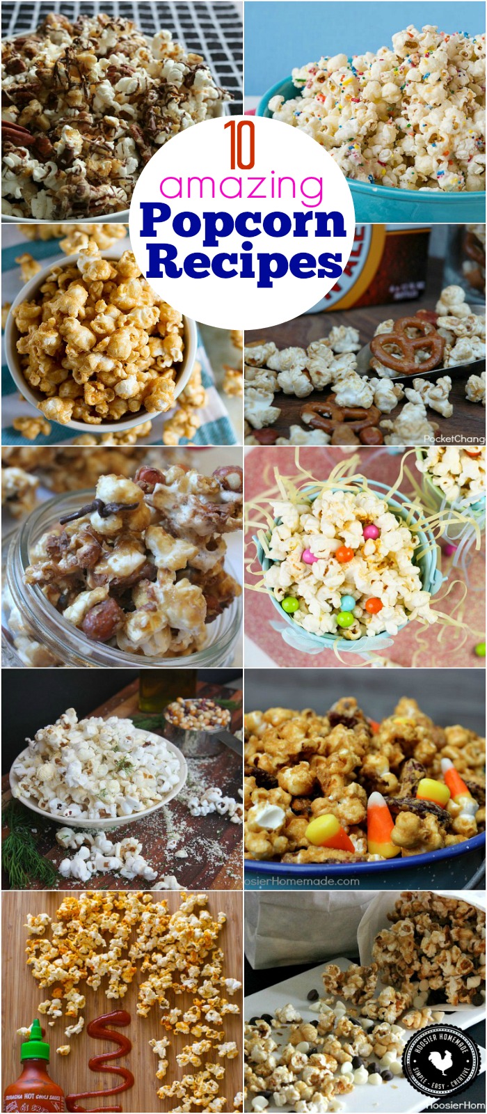 Who doesn't LOVE popcorn? It's the perfect snack any time of day! These 10 amazing Popcorn Recipes are sure to please even the pickiest snacker! Be sure to save the recipes by pinning to your Recipe Board!