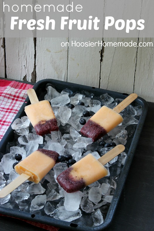 Homemade Fresh Fruit Popsicles :: Recipe on HoosierHomemade.com