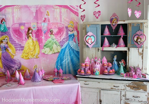 Princess Party with Cupcakes and Decorations :: on HoosierHomemade.com