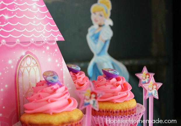 Princess Party with Cupcakes and Decorations :: on HoosierHomemade.com