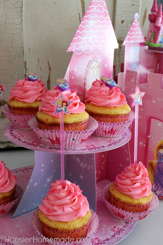 Princess Party with Cupcakes and Decorations :: on HoosierHomemade.com