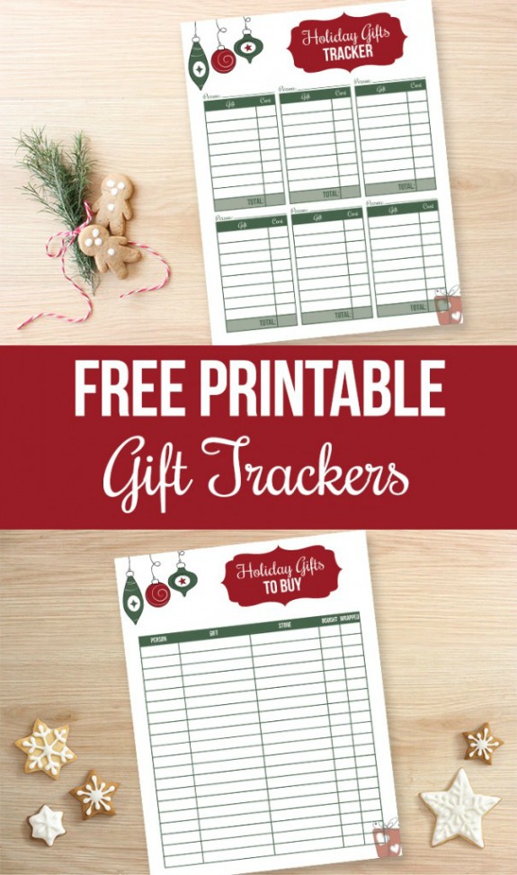 Keep track of all your gift buying with these FREE Printable Christmas Gift Trackers. Pin to your Christmas Board!