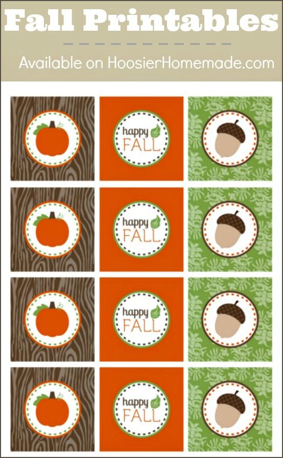 Printable Fall Cupcake Toppers | Available on HoosierHomemade.com