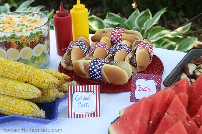 Tented Cards for Memorial Day BBQ Party