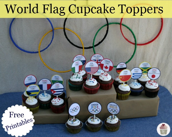 Olympic Cupcakes Printable World Flag Cupcake Toppers