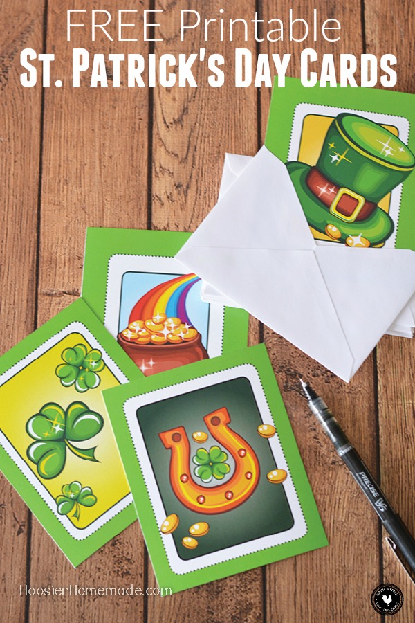 Grab these FREE Printable St. Patrick's Day Cards and spread the fun! Be "GREEN" for a day! Perfect to add to a gift or drop in the mail! 