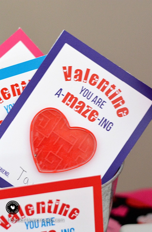 Valentine's Day Cards to Print - these fun printable cards are perfect for Valentine's Day Classroom Parties! You are A-MAZE-ing! And they are FREE! Grab yours NOW! 