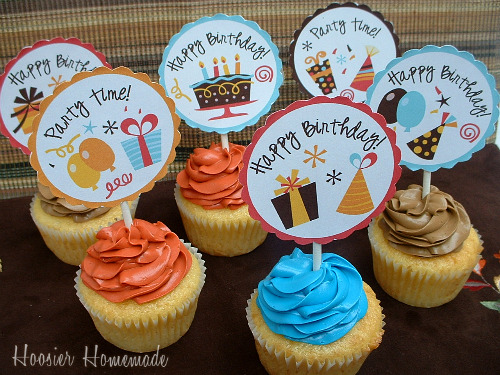 Free Printable Birthday Cupcake Toppers - Make Life Lovely