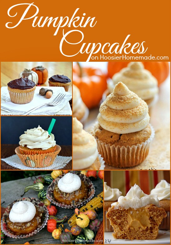 Pumpkin Cupcakes on HoosierHomemade.com