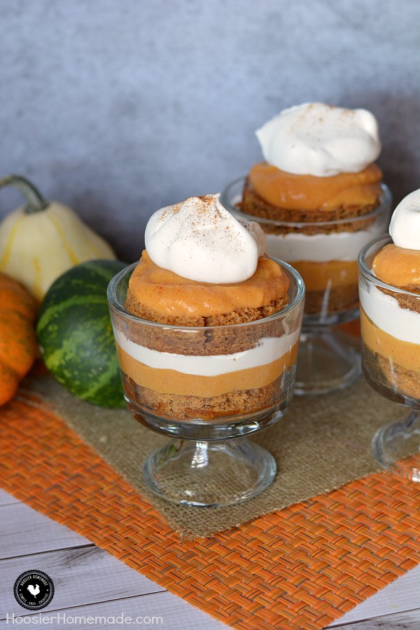 Trifles are one of the EASIEST yet impressive looking desserts ever! This Pumpkin Gingerbread Trifle is packed with flavor! Use a Gingerbread Cake or Spice Cake - either way it's delicious! 