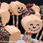 Pumpkin Marshmallow Pops: 15 minute Halloween Treat:: from HoosierHomemade.com