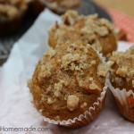 Mini Pumpkin Muffins with Streusel Topping :: Recipe on HoosierHomemade.com