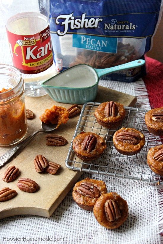 Here's a new spin on Pumpkin Pie that everyone will love! These Pumpkin Pecan Pie Bites are easy to make and go together quickly! Pin to your Recipe Board!