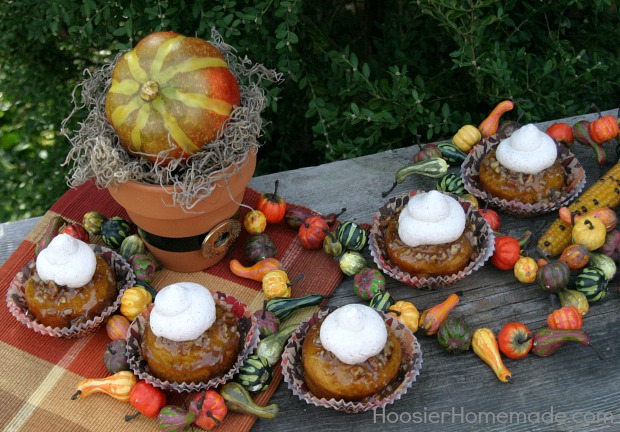 Pumpkin Praline Cupcakes Recipe on HoosierHomemade.com