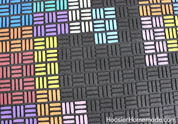 How to Paint a Recycled Rubber Outdoor Mat - Hoosier Homemade