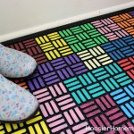 How to Paint a Recycled Rubber Outdoor Mat :: Instructions on HoosierHomemade.com