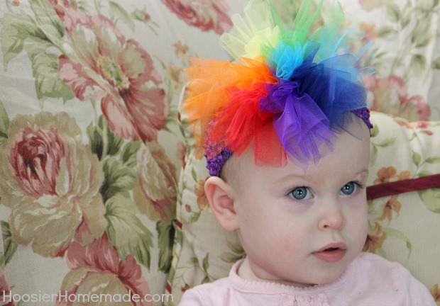 How to Make a Rainbow Headband | Instructions on HoosierHomemade.com