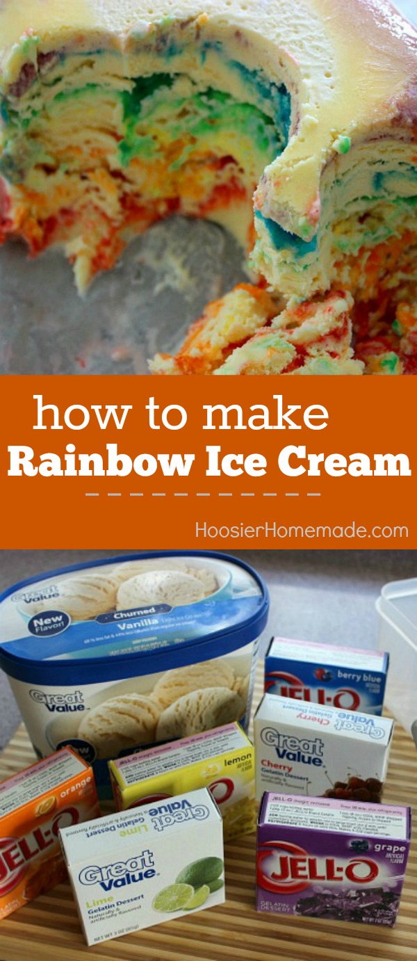 Rainbow Ice Cream - easy to make - perfect for your next Birthday Party! The kids will have a blast helping you make this special treat! Pin to your Recipe Board!