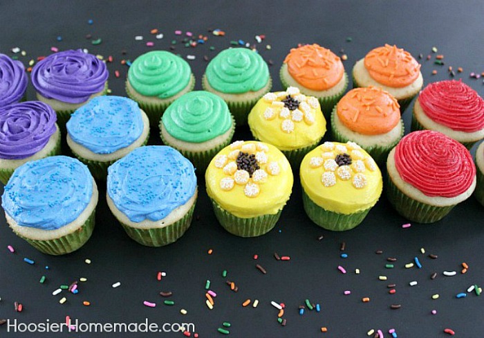 rainbow cupcake designs