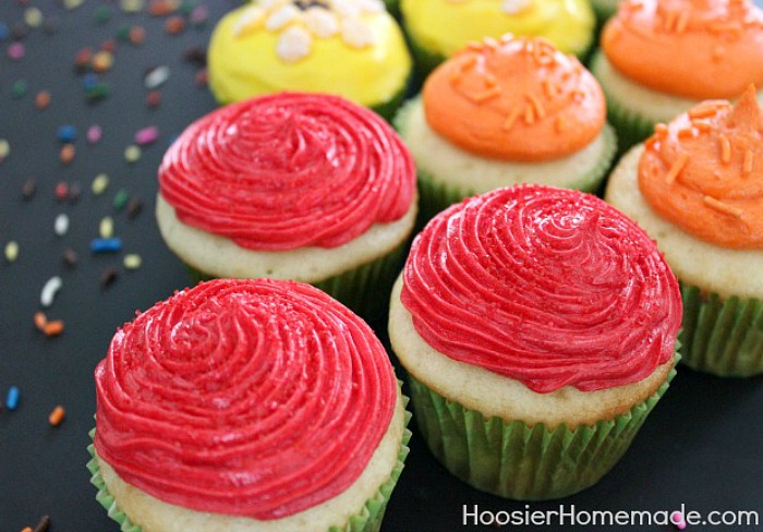 Cupcakes with Red Frosting