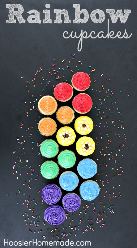 Rainbow Cupcakes :: Instructions on HoosierHomemade.com