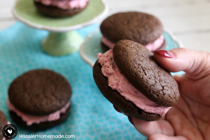 Raspberry Whoopie Pies