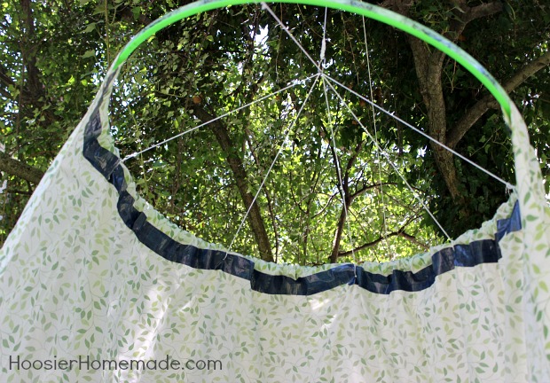 Easy DIY Hula Hoop Tent  :: Instructions on HoosierHomemade.com