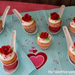 Valentine's Day Cupcakes with Candy Clay Roses | Instructions on HoosierHomemade.com