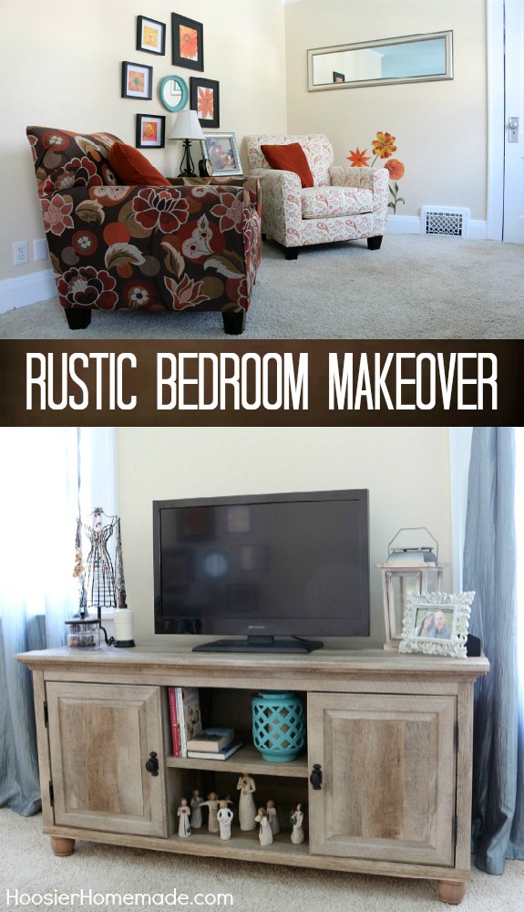 Rustic Bedroom Makeover - this relaxing and calm bedroom will inspire you! Pin to your DIY Board!