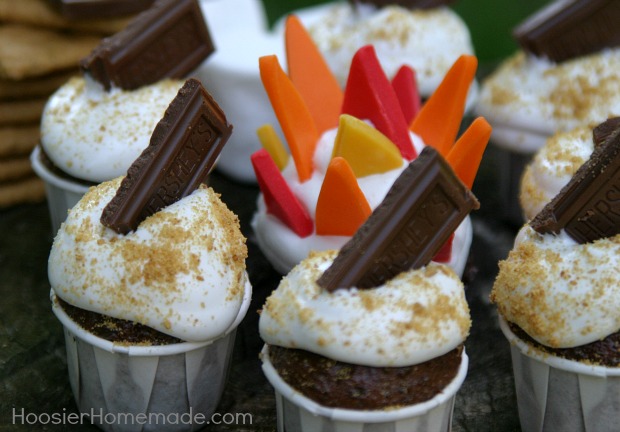 S'Mores Cupcake Bites :: Recipe on HoosierHomemade.com