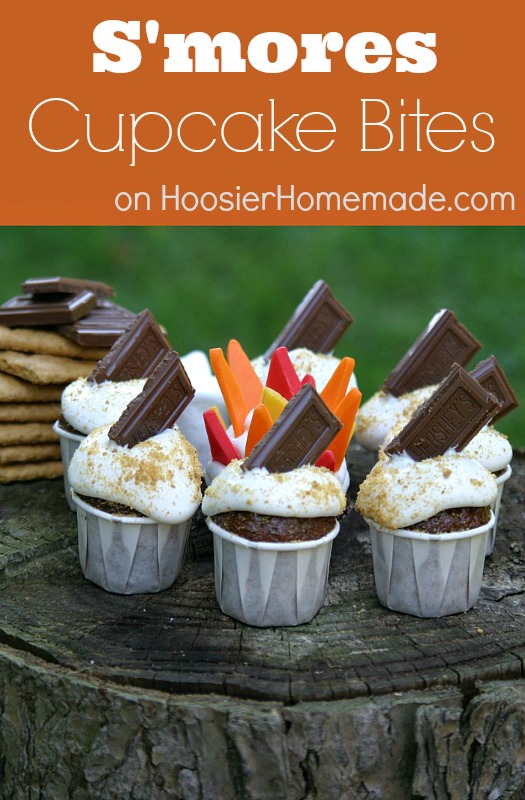 S'Mores Cupcake Bites :: Recipe on HoosierHomemade.com