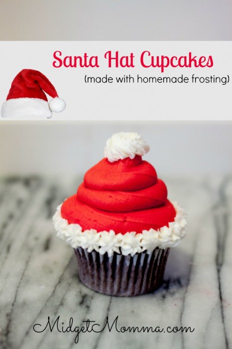 Santa Hat Cupcakes