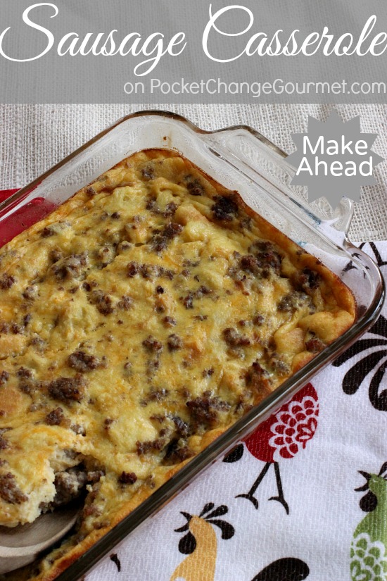 Breakfast Casserole with Sausage | 100 Days of Homemade Holiday Inspiration on HoosierHomemade.com