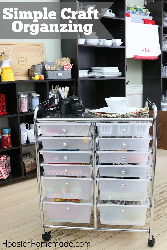 Tackle your craft collection and get organized with this Simple Craft Organizing project! Pin to your Organizing Board!