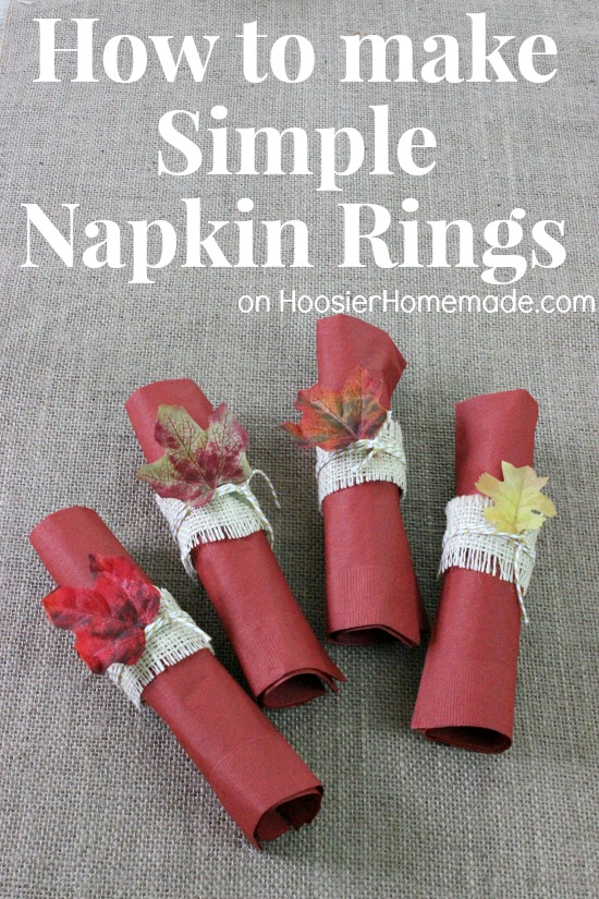 Simple DIY Napkin Rings | Instructions on HoosierHomemade.com