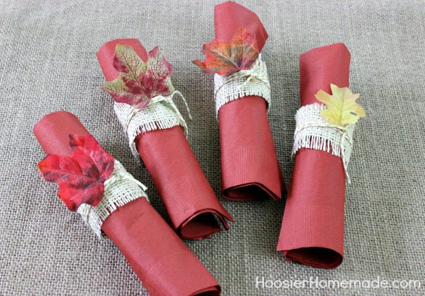 Simple DIY Napkin Rings | Instructions on HoosierHomemade.com