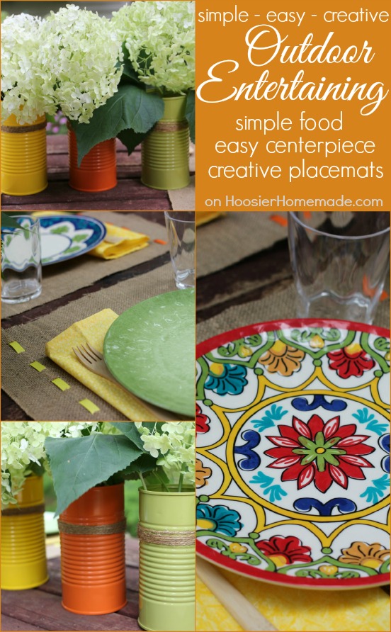 Simple Easy Creative Ideas for Outdoor Entertaining | Details on HoosierHomemade.com