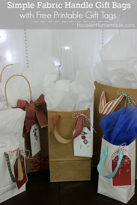 Give your gifts an extra special touch with these easy to make Simple Gift Bags and FREE Printable Gift Tags! Pin to your Christmas Board!
