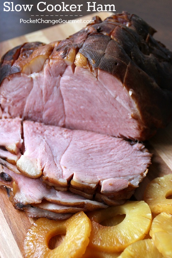 Save time by cooking this Slow Cooker Ham! You will never use your oven again after you try this recipe! Visit our 100 Days of Homemade Holiday Inspiration for more recipes, decorating ideas, crafts, homemade gift ideas and much more!