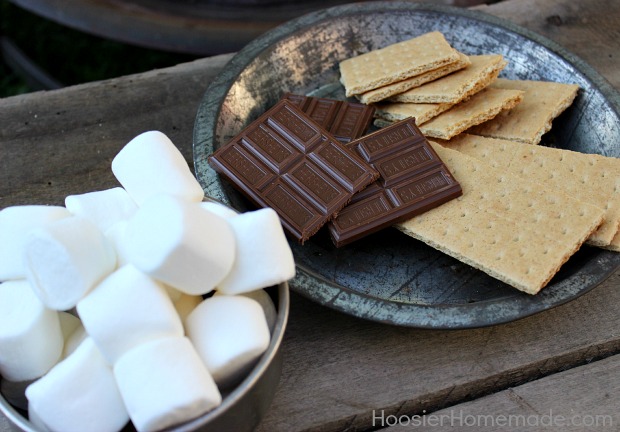 Backyard Camping: Campfire S'mores and More from HoosierHomemade.com