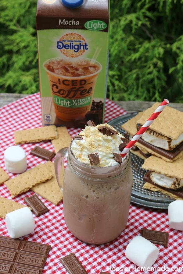 Do you LOVE S'mores? Love Iced Coffee? Well I have a treat for you! This S'mores Frappuccino Recipe is just like Starbucks but without the high cost! 