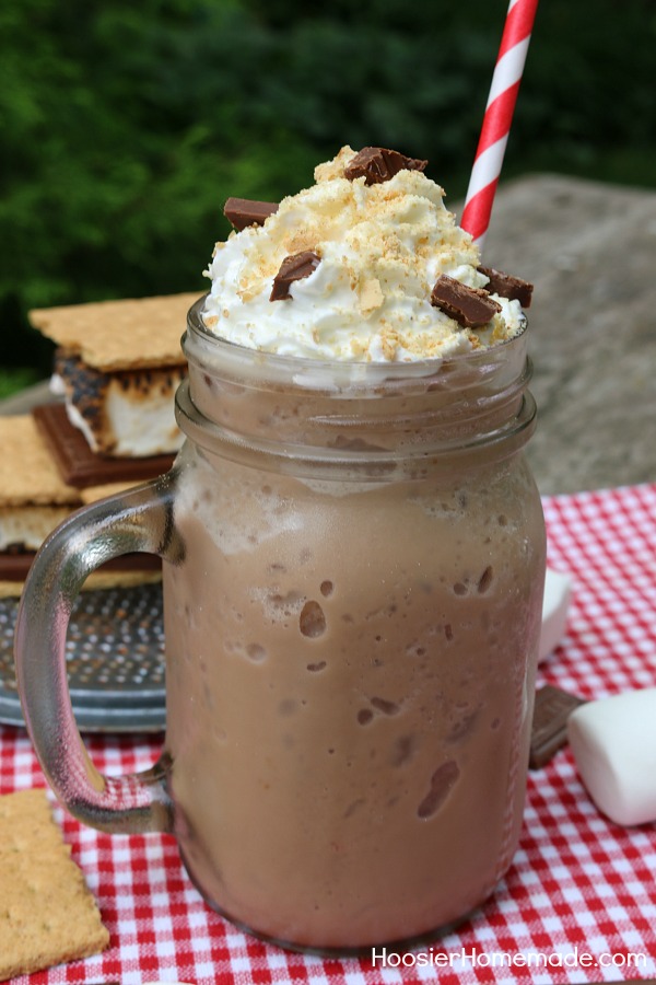 Do you LOVE S'mores? Love Iced Coffee? Well I have a treat for you! This S'mores Frappuccino Recipe is just like Starbucks but without the high cost! 