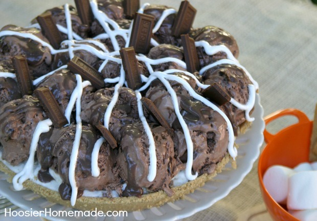 S'mores Ice Cream Pie | Recipe on HoosierHomemade.com